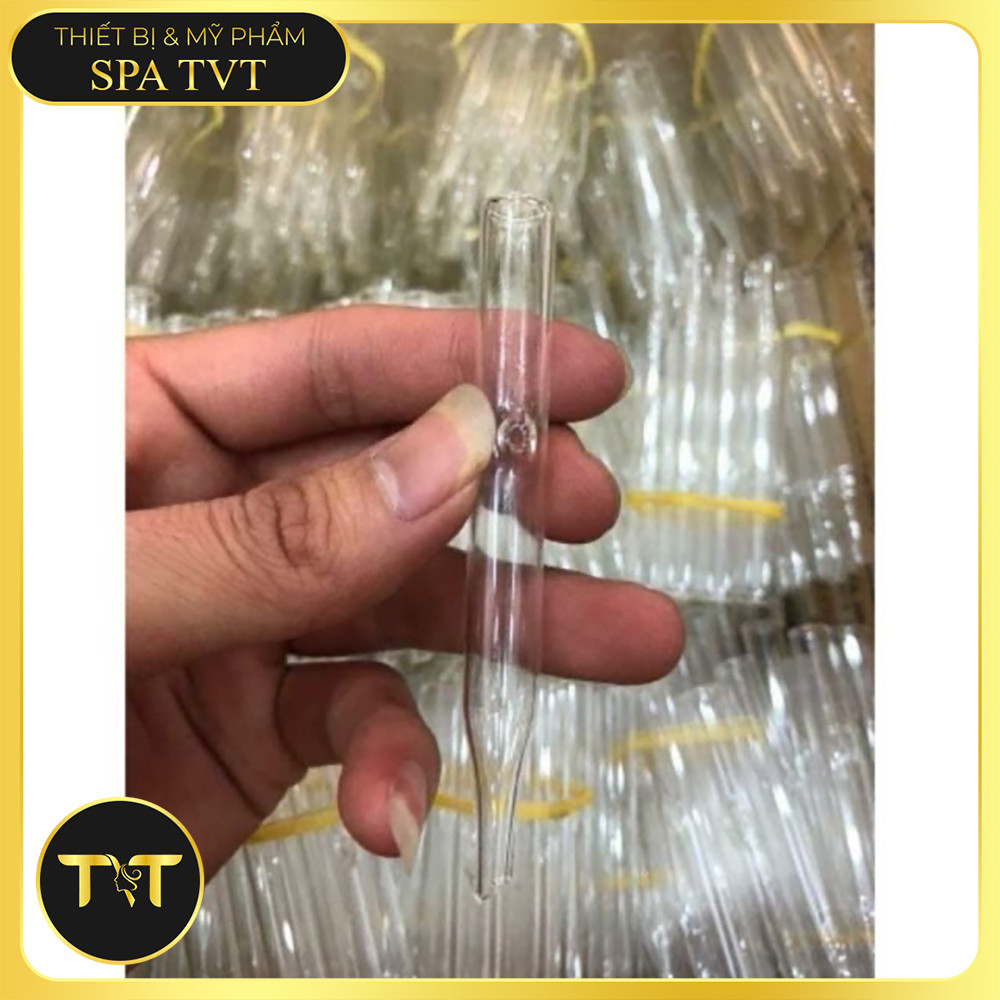 Combo 100 Ống Hút Mụn Thủy Tinh & 100 Ống Nhựa Hút Máu Bầm, Hỗ Trợ Làm Sạch Bã Nhờn, Chăm Sóc Da