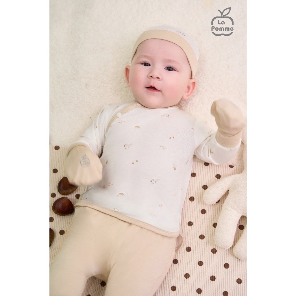 Ảnh Set bao tay bao chân La Pomme Họa tiết bé xinh 3
