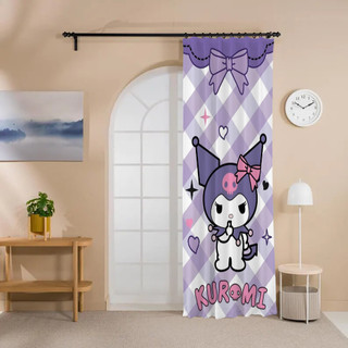 Rèm che mặt đơn Sanrio Kuromi Polyester, dễ treo, thích hợp cho phòng ngủ và phòng khách trẻ em