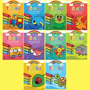 Sách - Bộ Tô màu phát triển não bộ cho bé 1-5 tuổi (10 cuốn lẻ)