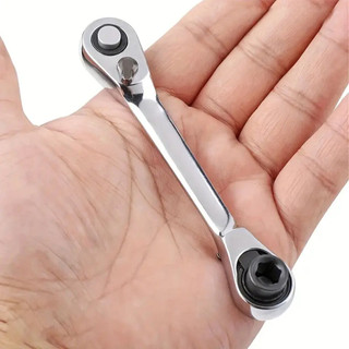 Voktta Chìa Vặn Bánh Cóc 2 Đầu 1/4 Inch Thép Không Gỉ - Cầm Tay Cờ Lê Đảo Chiều Sửa Chữa Đa Năng