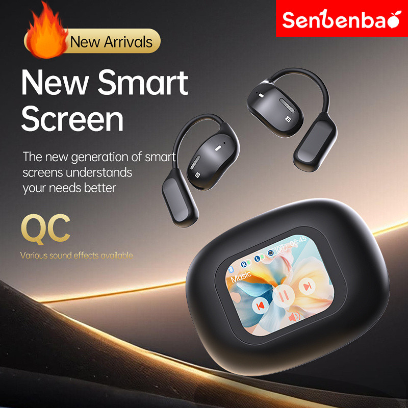 Senbenbao JM16 Tai nghe không dây Bluetooth thể thao chính hãng có Mic Tai nghe âm thanh nổi HiFi V5.4 Tai nghe màn hình màu