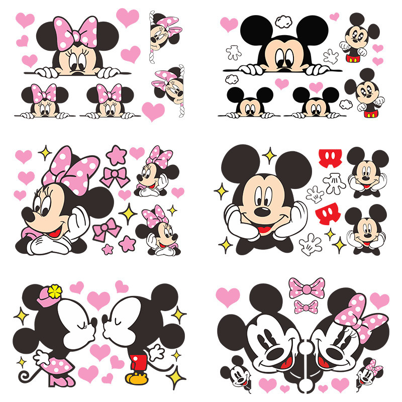 Chuột Mickey Trang Trí Xe Anime Hoạt Hình Chặn Xe Miếng Dán Dễ Thương Minnie Điện Xe Máy Trầy Xước Mickey 4.15