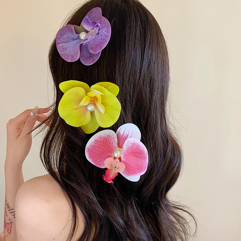 Kẹp tóc hoa ngọt ngào phong cách cá sấu, dùng hàng ngày và phù hợp làm quà tặng sang trọng cho nữ
