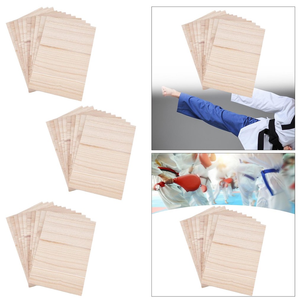 10 Miếng Taekwondo Breaking Board Gỗ Cho Trẻ Em Người Lớn Đấm Phụ Kiện