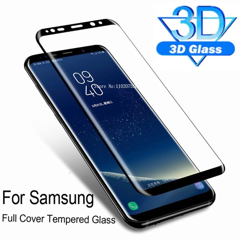 Phim Kính Cường Lực Cạnh Đen Cong 100D Cho Samsung Note S9 S8 S7 S23 S22 S21 S20 S10 S 20 10 9 8 Plus Ultra Edge 5G 4G UW Ánh Sáng Sang Trọng Chống Trầy Xước Bảo Vệ Chống Cháy Nổ