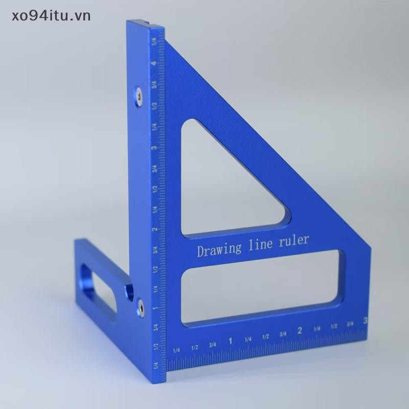 XOITU 3D Đa Góc Nhôm Đỏ Thước Đo 45 / 90 Độ Chế Biến Gỗ Vuông Thước Đo Đường Vẽ Miter Tam Giác Bố Trí Dụng Cụ VN