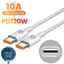 Cáp sạc nhanh loại C 0,25 / 1 / 1.5 / 2 / 3m 10A / Bộ sạc nhanh đa năng 120W 10A PD Dòng dữ liệu loại C kép