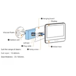 Không dây 4.3 inch Tuya Peephole Chuông cửa Cửa thông minh Camera âm thanh hai chiều Trình xem cửa Video Tầm nhìn ban đêm Phát hiện chuyển động — ảnh 8