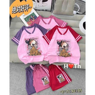 30-45kg Bộ cô gái phối màu đeo kính HTH size đại