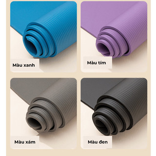Thảm tập yoga BUNA 2 lớp cao cấp, độ đàn hồi cao, khả năng bám cao.