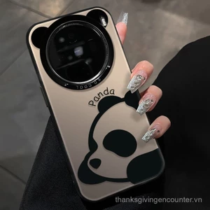 Ốp điện thoại cho Honor Magic 6pro 5pro 4pro 6 5 4 Pro, vỏ bảo vệ cứng chống rơi với họa tiết hoạt hình gấu trúc dễ thương IMD lỗ lớn