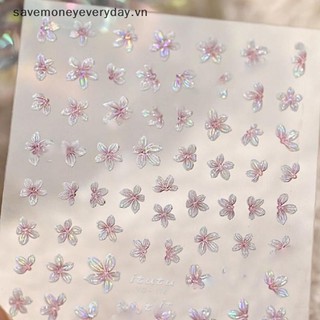 [savemoneyeveryday] 1 Miếng Dán Móng Tay 5 Miếng Hoa Nhỏ Tươi Nhỏ Màu Hoa Decal Móng Tay DIY Nail Art Trang Sức Dụng Cụ Làm Móng Tay [vn]