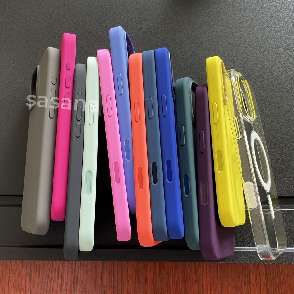 [Chất lượng hàng đầu 1: 1] Silicon lỏng từ tính cho iphone 16 / 15 / Pro / Pro Max / Plus / ốp điện thoại Hoạt hình bật lên được trang bị nút điều khiển máy ảnh