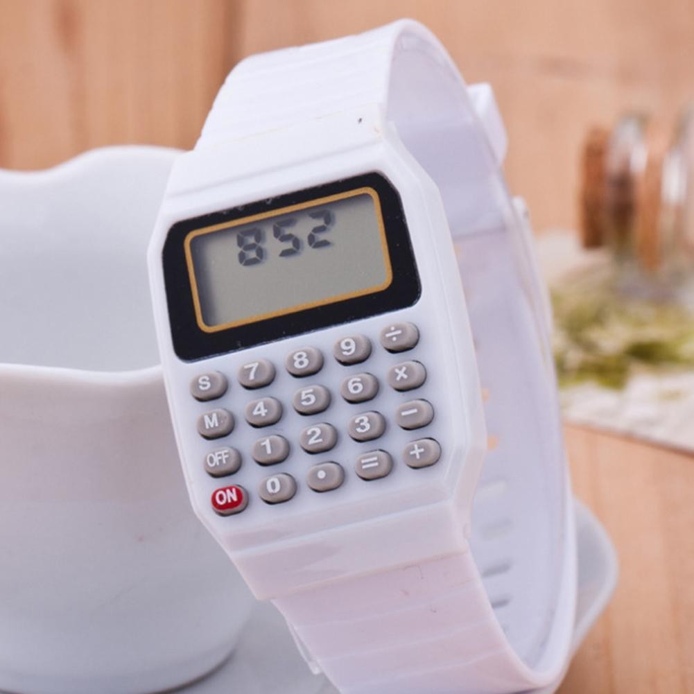 Đồng Hồ Sáng Tạo Máy Tính Silicon Di Động Mini Đồng Hồ Trẻ Em Cổ Tay Unisex Trẻ Em Kỹ Thuật Số W9t0