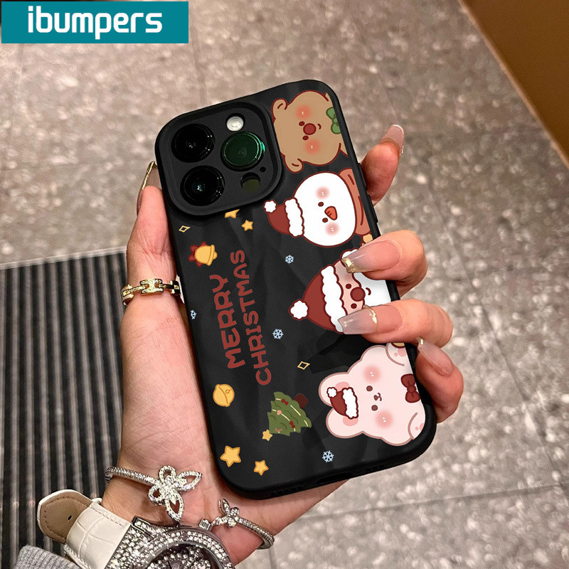 ibumpers Ốp Lưng iPhone Xinh Cute Giáng Sinh Ốp Điện Thoại Dày Dặn Silicon Mềm Chống Sốc Chống Bẩn Cho Iphone 16 15 14 12 13 11 Pro Max IP 7 8 Plus X XS XR