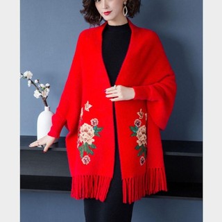 Khăn choàng cashmere thêu MKYCO, ấm áp mùa đông, thiết kế thanh lịch và thời trang dành cho nữ, phù hợp với dạ tiệc hoặc tiệc cưới.