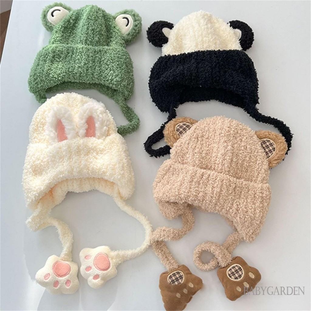 / / -Kids Mũ Mùa Đông Mềm Mại Dễ Thương Mũ Sang Trọng Ấm Áp Mũ Mùa Đông Có Tai Cho Trong Nhà Ngoài Trời