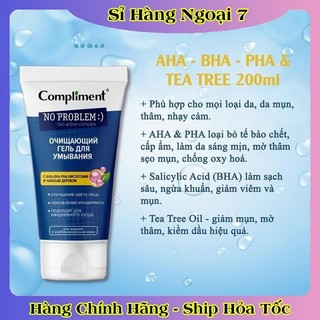 [DATE MỚI] Gel rửa mặt BHA Compliment No Problem làm sạch sâu, giảm viêm & mụn 200ml - HÀNG NGA