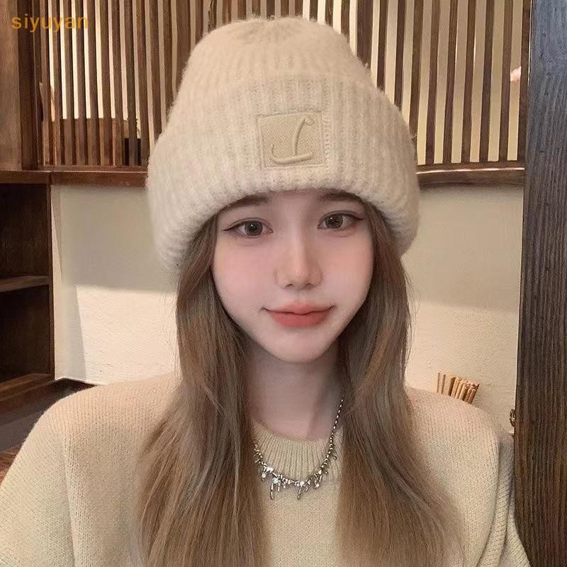 Siyuyan Mũ Ấm Áp Thời Trang Thu Đông Beanies Màu Trơn Đa Năng Hàng Ngày Mũ Dành Cho Nữ Bé Gái Đơn Giản Ngoài Trời Mũ Ấm Quà Tặng VN