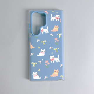 Ốp điện thoại chống sốc hoạt hình mèo trắng cho Samsung A23 A24 A25 a55 s22 s22plus ultra Case Girly S23 S23Plus s23fe s24 s24plus s24ultra s21FE Vỏ