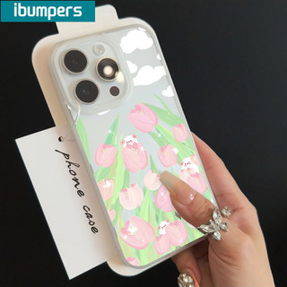 ibumpers Ốp Lưng iPhone Xinh đơn giản Hoa tulip in hình Ốp Điện Thoại TPU Trong Suốt Mềm nhám mờ Chống Sốc Chống Bẩn Cho Iphone 16 15 14 12 13 11 Pro Max IP 7 8 Plus X XS XR
