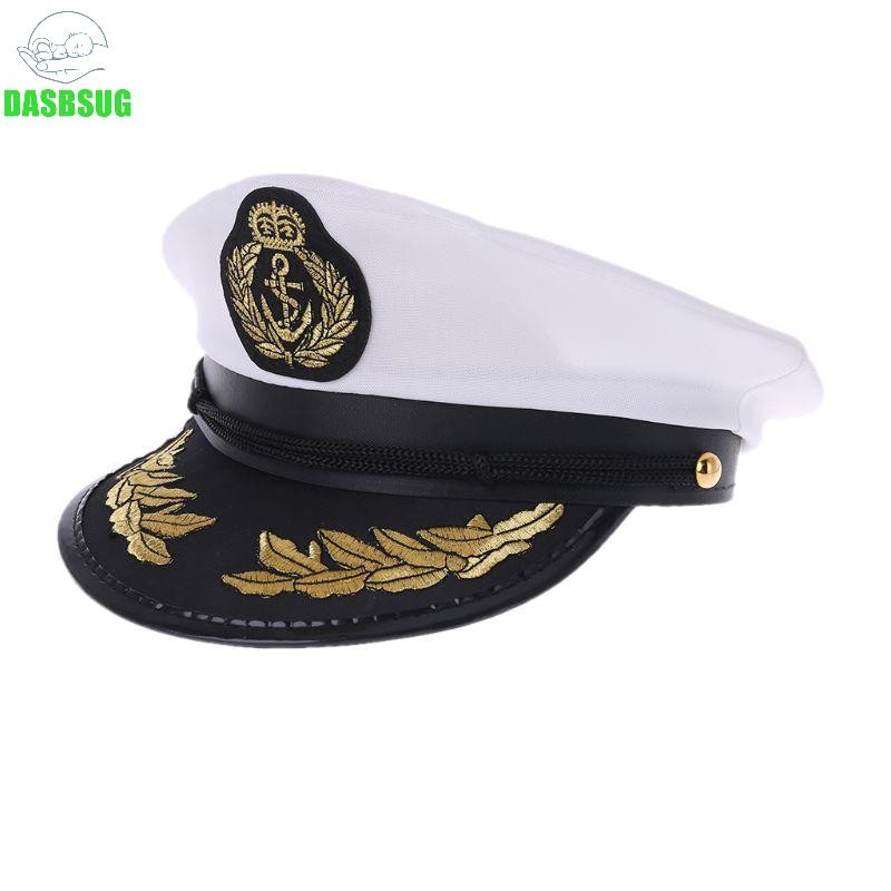 Dasbsug Trắng Trưởng Thành Du Thuyền Thuyền Trưởng Hải Quân Mũ Trang Phục Đảng Cosplay Đầm Thủy Thủ Mũ