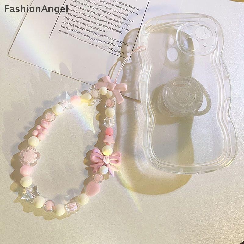 Fashionangel Hồng Nơ Hạt Dây Chống Mất Vòng Tay Cho Điện Thoại Di Động Dây Đeo Cổ Tay Dây Điện Thoại Dễ Thương Móc Khóa Điện Thoại Di Động Dây Xích VN