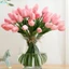Hoa Tulip nhân tạo Bó hoa giả cảm ứng thực sự Trang trí tiệc cưới tại nhà [BK]