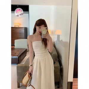 Váy cúp ngực Lou dress, đầm 2 dây đũi gân sóng dáng dài phong cách tiểu thư xixeoshop - V458 Nữ Women