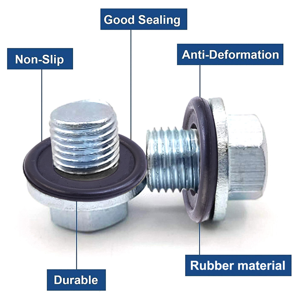 10-50 Cái M12 M14 Gioăng Cao Su Vít Xả Dầu - Phụ Kiện Sửa Chữa Tự Động - Nút Xả Dầu Niêm Phong Vòng Cao Su - Máy Giặt Niêm Phong Dầu Động Cơ Ô Tô Đa Năng