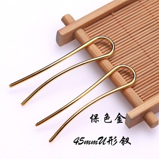 Màu chính, kẹp tóc phong cách cổ, tự làm bằng sắt, chất liệu Hán phục 1, lược và răng đảm bảo, kẹp tóc 1, bốn, hai răng, điện di thủ công TFGD USLF