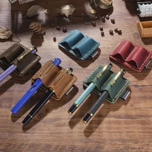 SA Da Bút Có Kẹp Notebook Bút Đựng Bút Hai Khe Cắm Bút Cho Notebook Planner Tạp Chí Clipboard Thư Mục