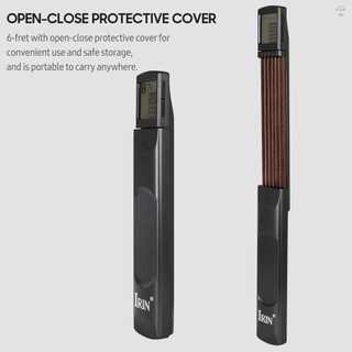 Irin Pocket Guitar Hợp âm Huấn luyện viên 6 Fret Công cụ thực hành di động với tên hợp âm Biểu đồ ngón tay Màn hình hiển thị Metronome cho người mới bắt đầu chơi đàn Guitar Acoustic