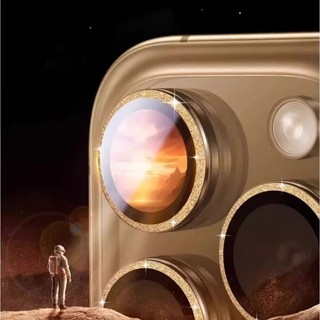 2024 Màu Mới (2 CÁI / 3 CÁI / 1 bộ) Vỏ Bảo Vệ Camera Lấp Lánh Cho iPhone 16 15 Pro Max 14 Plus 13 Mini 12 11 Kính Cường Lực Vòng Kim Loại Phim Mặt Sau Ống Kính