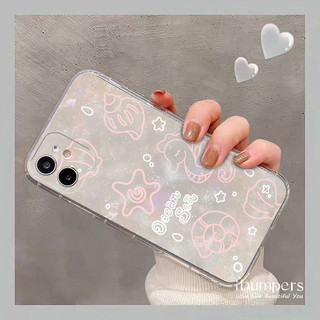 ibumpers Ốp Điện Thoại iPhone Dreamy Fresh Ocean Pattern Cho IPhone 16 15 14 12 13 11 Pro Max IP 7 8 Plus X XS XR Mỏng Ốp Lưng Trong Suốt TPU Silicon Mềm Chống Sốc