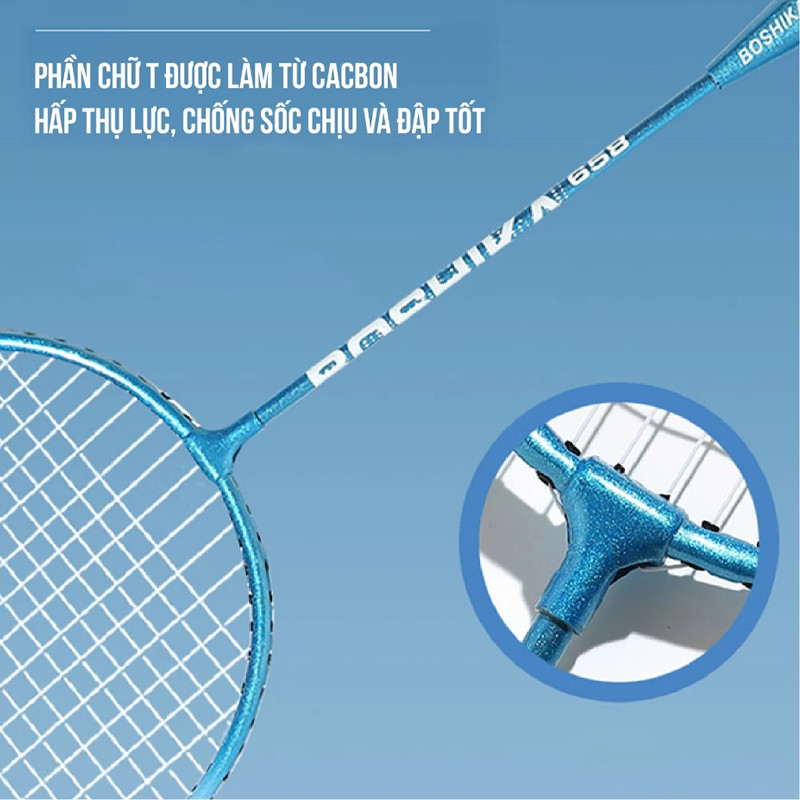 Vợt cầu lông(02 chiếc)Vợt Cầu Lông Bền Bỉ Chất Lượng Cao,bộ cầu lông hợp kim sắt phù hợp mọi lứa tuổi