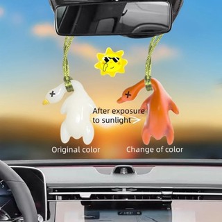 Dễ Thương Vịt Móc Chìa Khóa Xe Ba Lô Mặt Dây Chuyền UV Chiếu Xạ Có Thể Thay Đổi Màu Vịt Quay Phụ Kiện Đáng Yêu Quà Tặng