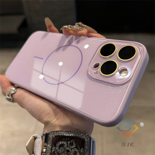 Ốp Cứng Từ Tính Lấp Lánh Cho iPhone 16 Pro Max 15 14 13 12 11 Pro Max & 15 / 16Plus Có Nắp Ống Kính Máy Ảnh Mặt Sau Cứng Chống Sốc Chống Phai Màu