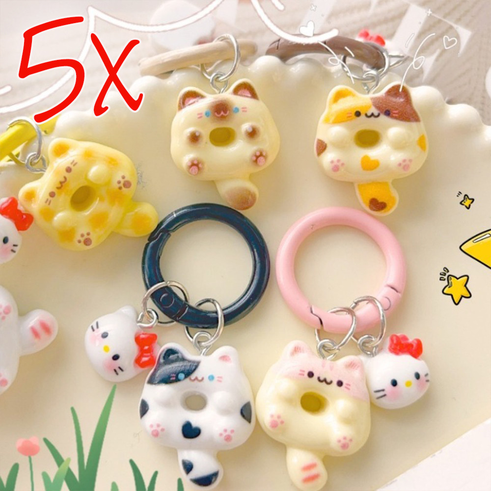 Móc khóa mèo con màu kẹo Hello Kitty Mini - Móc khóa mèo đuôi dài bằng ...
