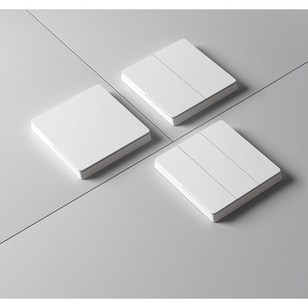 Công tắc tường thông minh Xiaomi mới Single Double Triple Key Điều khiển kép Live & Neutral Line hoạt động cho ứng dụng đèn thông minh