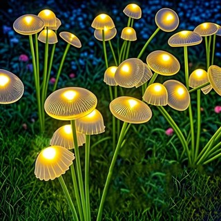 Đèn sàn ngoài trời GILDEDHOMIN, sứa LED nhân tạo, chống nước, 2 chế độ, trang trí sân vườn
