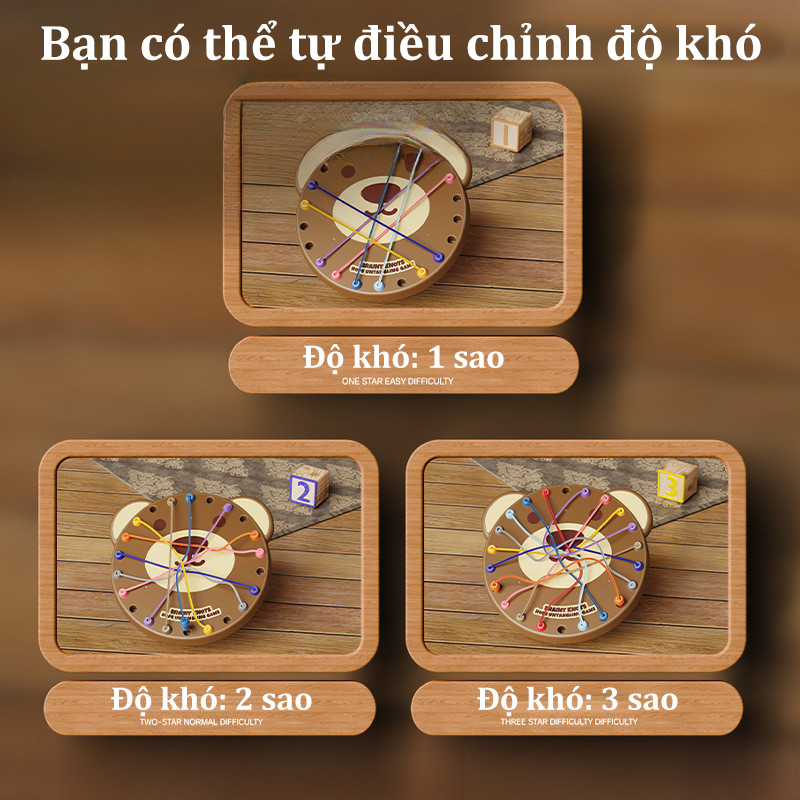 Đồ chơi gỡ rối dây loại, thông minh cho bé trò chơi tháo gỡ dây rối thử thách cờ gỡ rối IQ