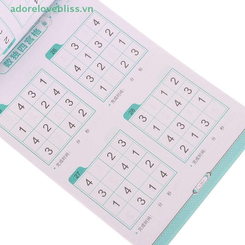THÊM 1 / 4 Cái Logic Tư Duy Thang Huấn Luyện Xếp Hình Sudoku Sách Dành Cho Người Mới Bắt Đầu Trẻ Em Học Sinh Tiểu Học Bốn Sáu Chín Lưới Trò Chơi BSS