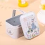 Hộp thiếc bánh quy MARGREDY, Trống có tay cầm Hộp sô cô la kẹo thiếc, Phim hoạt hình bằng kim loại dễ thương Thỏ in trang sức Lưu trữ đường Đóng gói