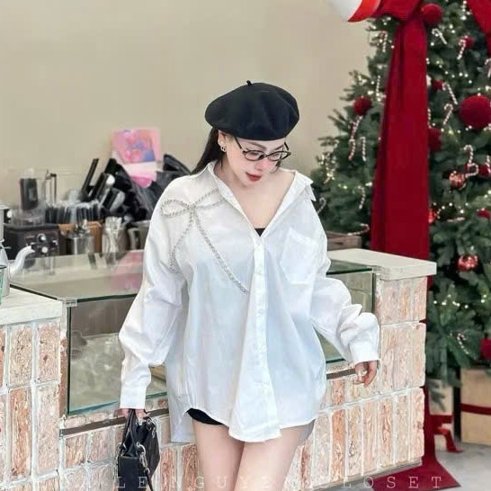 Áo Sơ Mi Nơ Đá Ngực KCloset Sơ Mi Nữ Chất Cotton Mềm Mịn Nữ Tính NA677