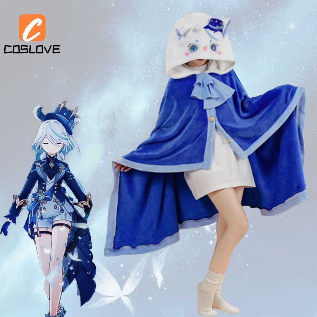 Anime Trò Chơi Genshin Tác Động Furina Quạt Làm Cosplay Áo Mùa Hè Hàng Ngày Bộ Đồ Ngủ Áo Choàng Cosplay Trang Phục Áo Dài