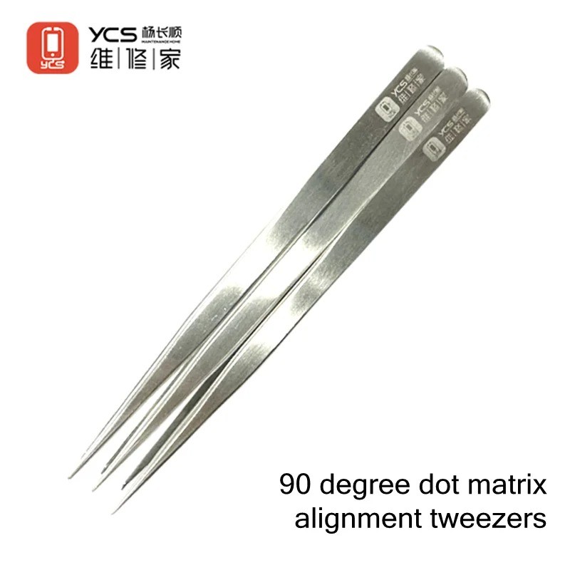 YCS Độ Cứng Cao 90 Độ Sửa Chữa Mặt Dot Matrix Nhíp Cho 13 / 14 Miễn Phí Mở Chấm Ma Trận Căn Chỉnh Sửa Chữa Nhíp Dụng Cụ