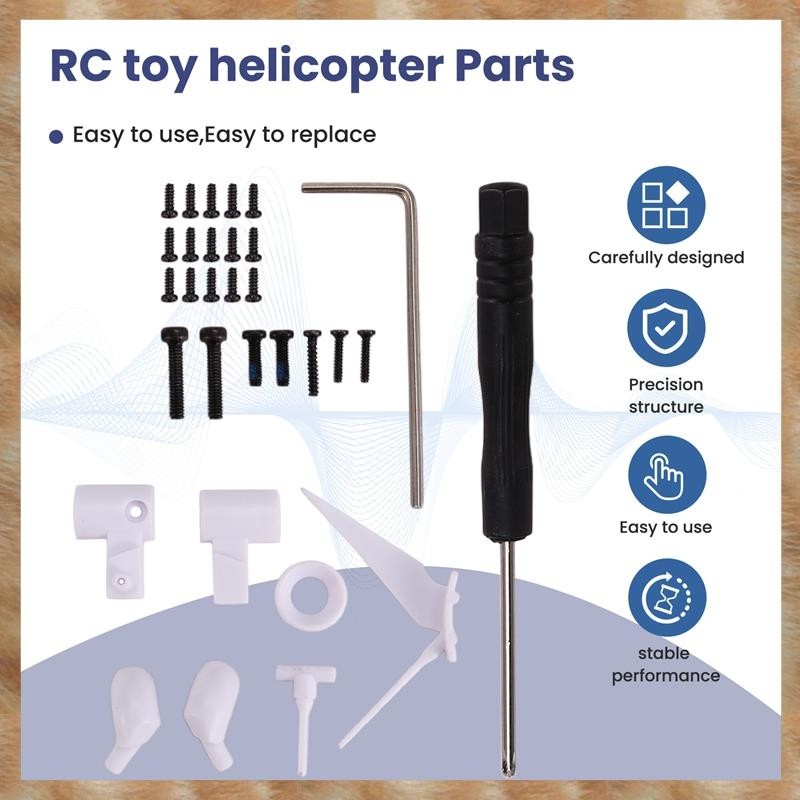 [S Z] RC Toy Helicopter Nâng cấp C138 Phụ kiện tuốc nơ vít Bộ vít cho RC ERA C138 Bell 206 1: 33 RC Toy Phụ tùng máy bay trực thăng
