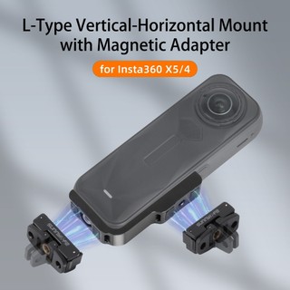 Dành Cho Insta360 X5 / X4 Chân Đế Máy Ảnh Ngang / Dọc Hình Chữ L Chuyển Đổi Từ Tính Mở Rộng Phụ Kiện Máy Ảnh